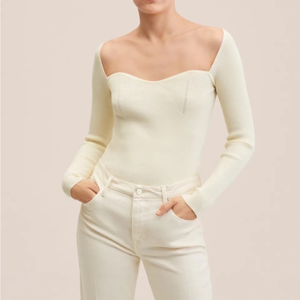 Cream knit sweater